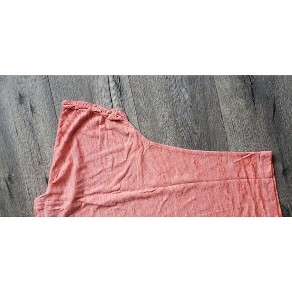 FREE PEOPLE WE THE FREE RED LOTUS ASTRID BURN OUT TEE SHIRT SIZE XTRA SMALL - Picture 9 of 10